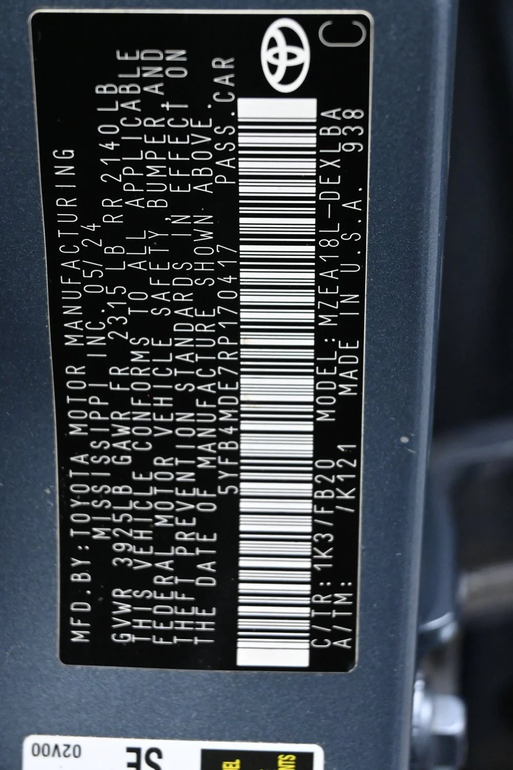 Used 2024 Gray Toyota LE image 13
