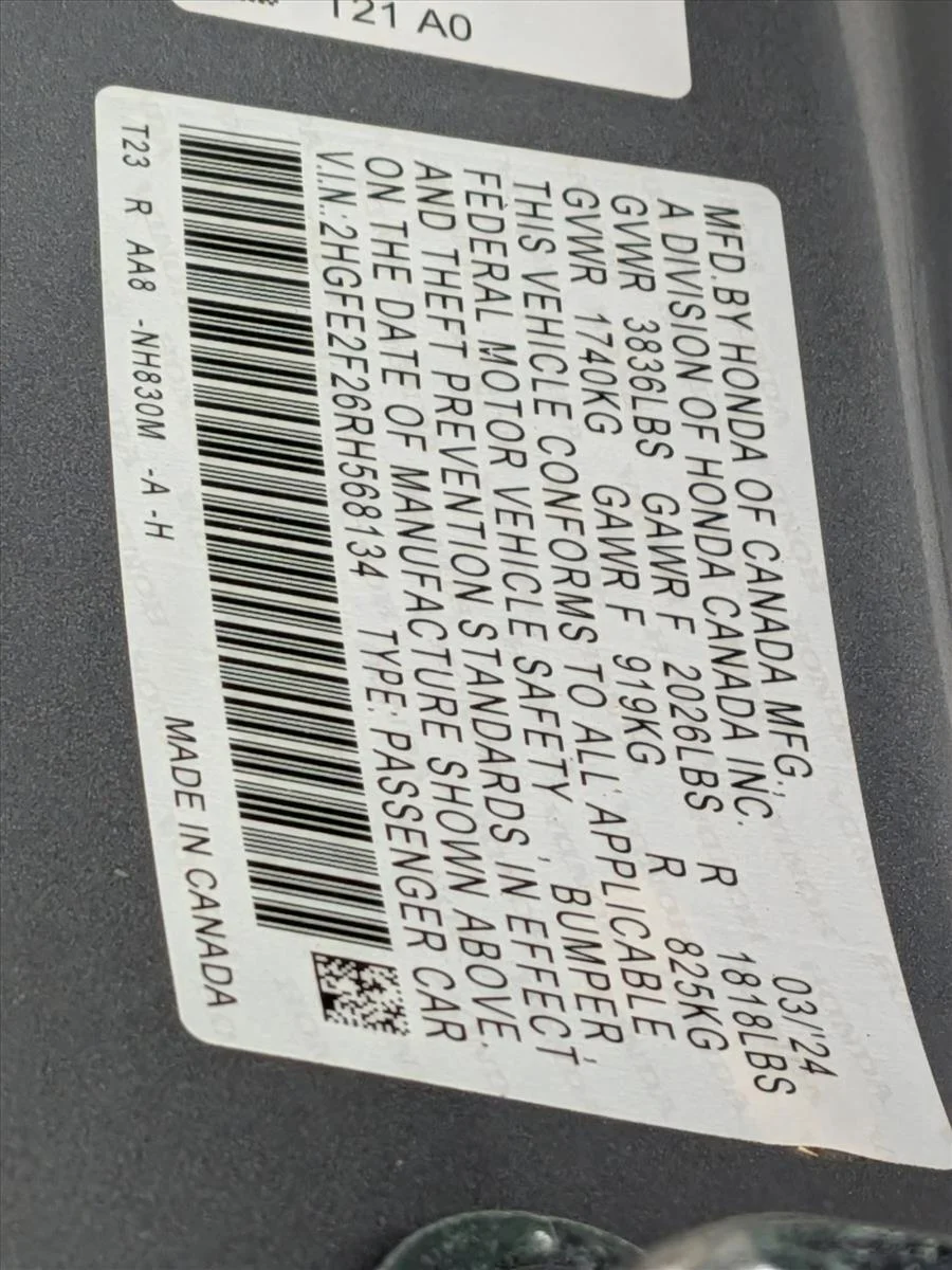 Used 2024 Lunar Silver Metallic Honda LX image 23