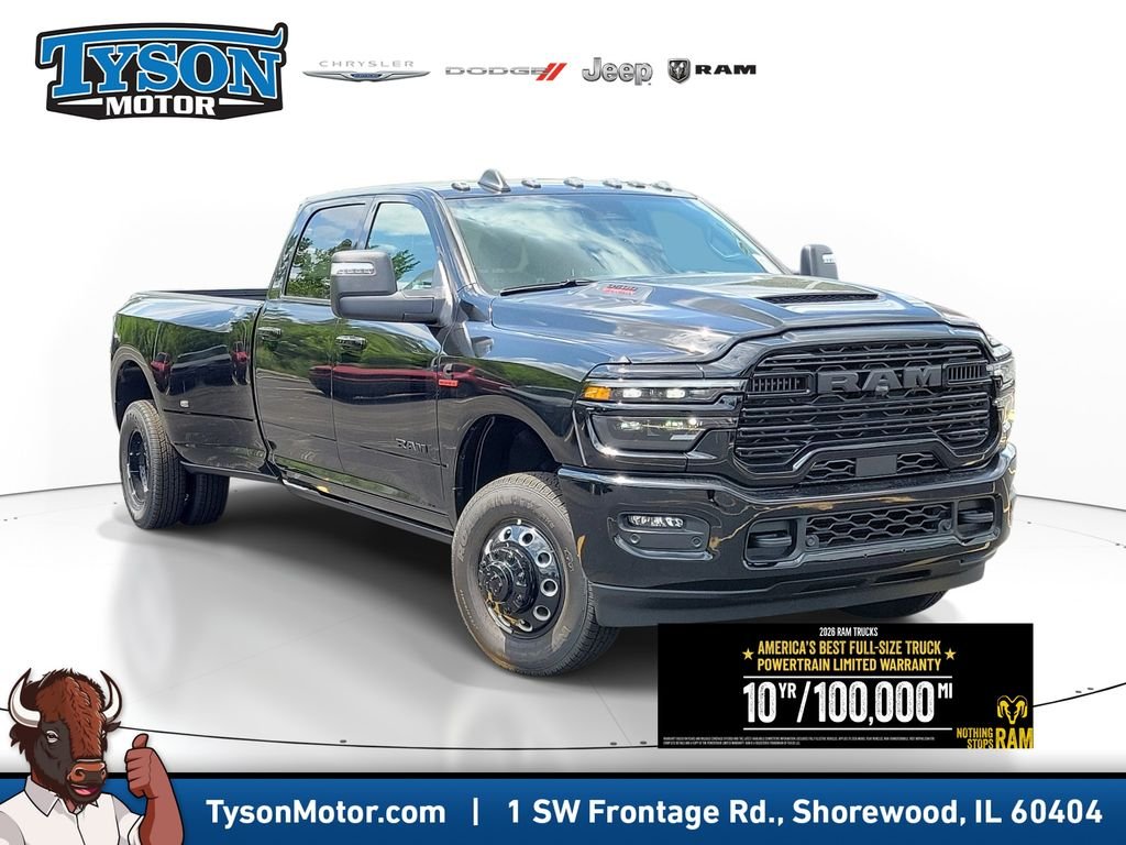 New 2026 Diamond Black Crystal Pearl-Coat Exterior Paint RAM Laramie image 1