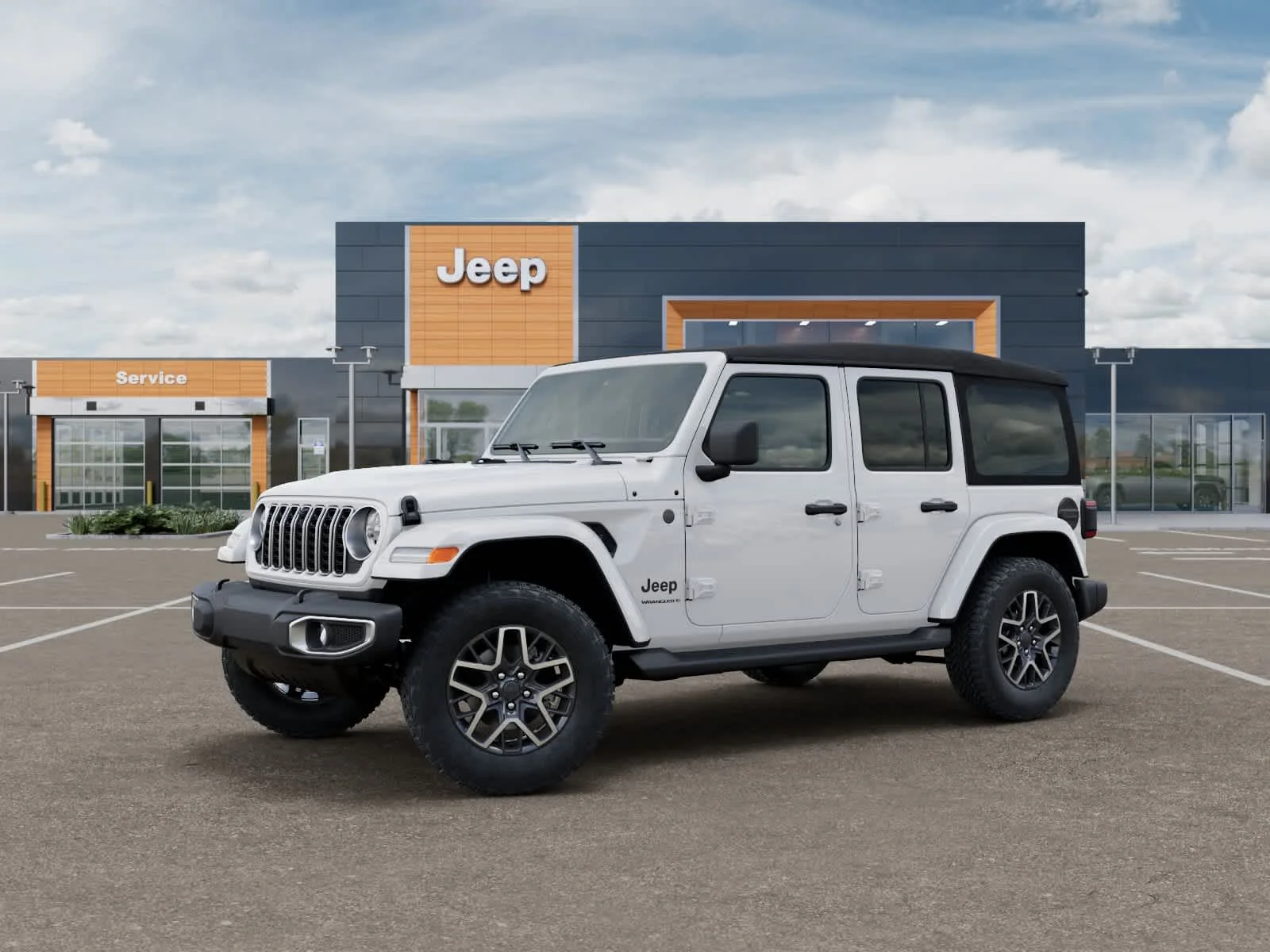 New 2026 Bright White Clearcoat Jeep Sahara image 2