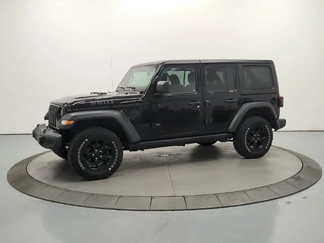 Used 2021 Black Clearcoat Jeep Unlimited Willys image 4