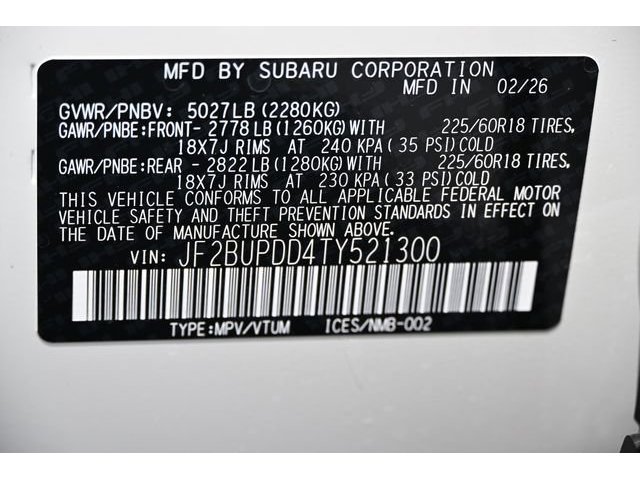 New 2026 White Subaru Limited image 57