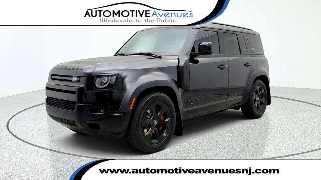 Used 2023 Santorini Black Metallic Land Rover 110 X AWD w/ Explorer Pack, Extended Black Ext. & Towing Pack image 1