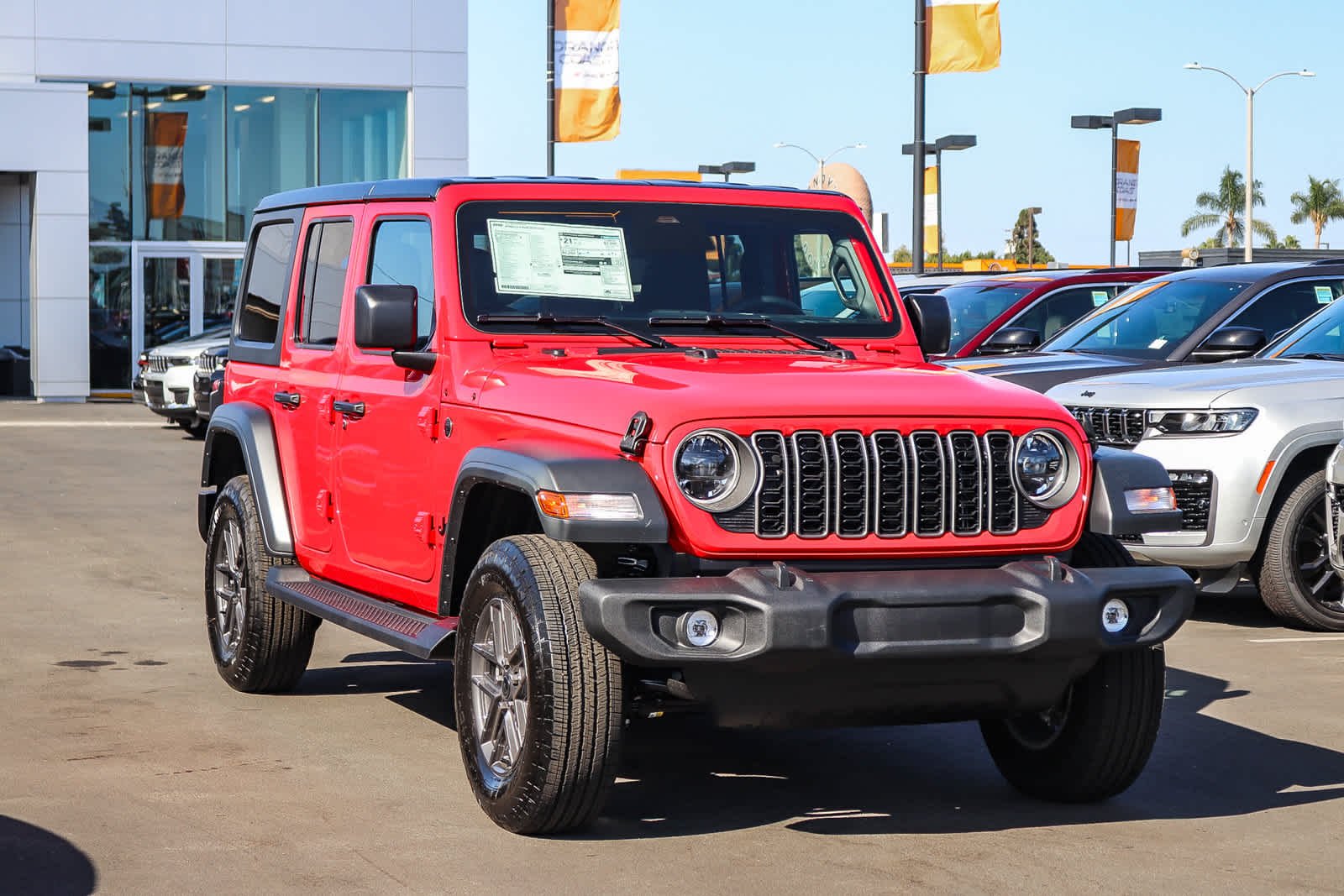 New 2027 Firecracker Red Clear-Coat Paint Jeep Sport S image 3