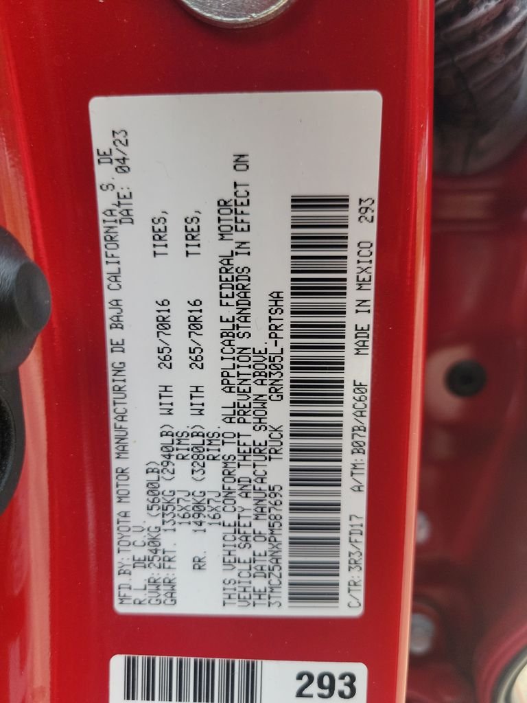 Certified Used 2023 Red Toyota TRD Off-Road image 38