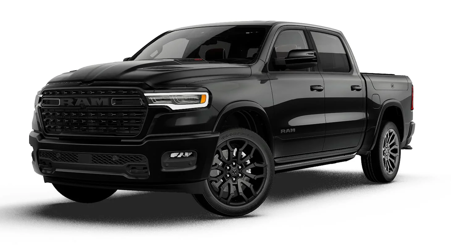 New 2027 Diamond Black Crystal Pearl-Coat Exterior Paint RAM Limited image 1