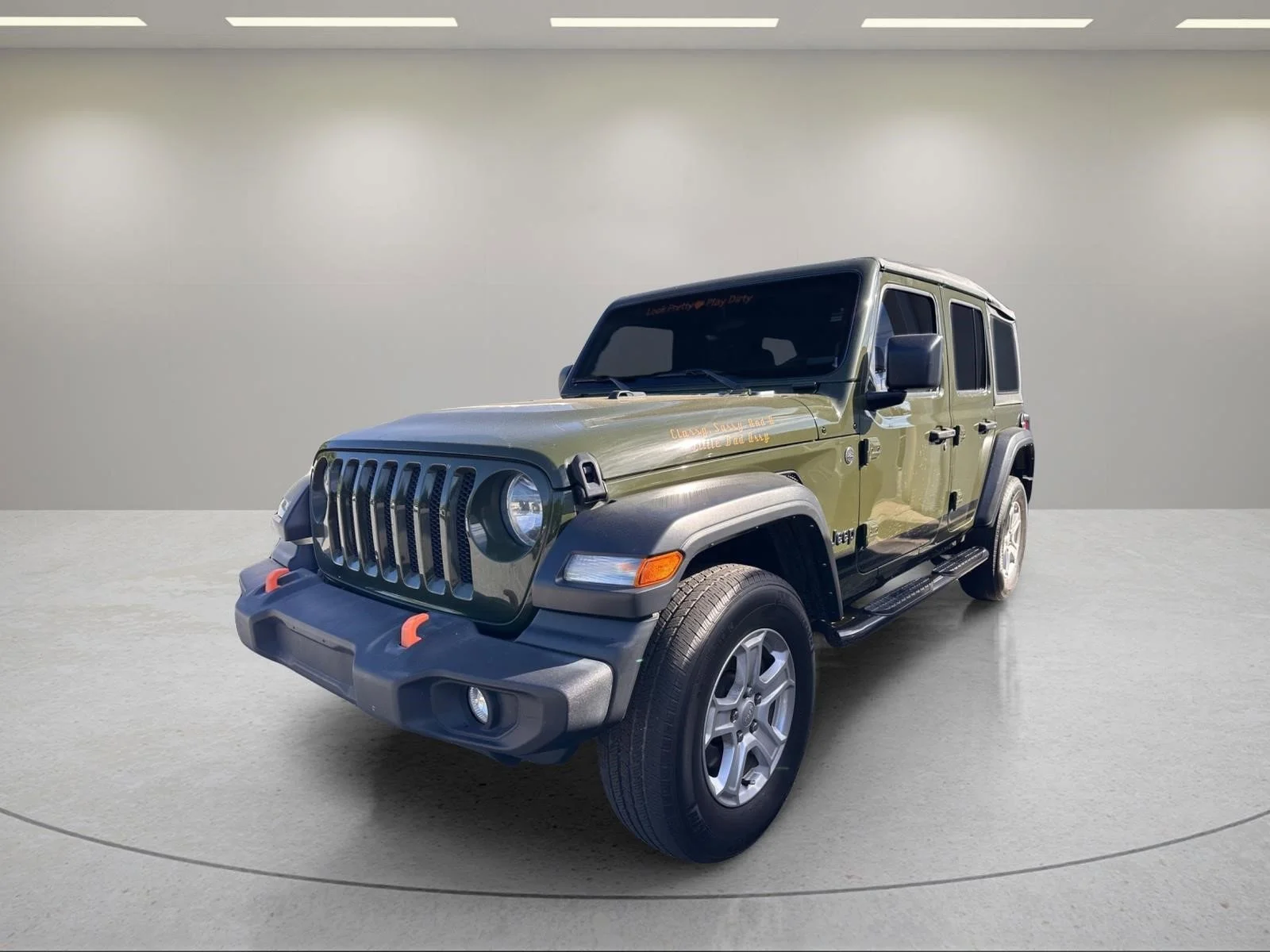 Used 2022 Sarge Green Clearcoat Jeep Unlimited Sport S image 1