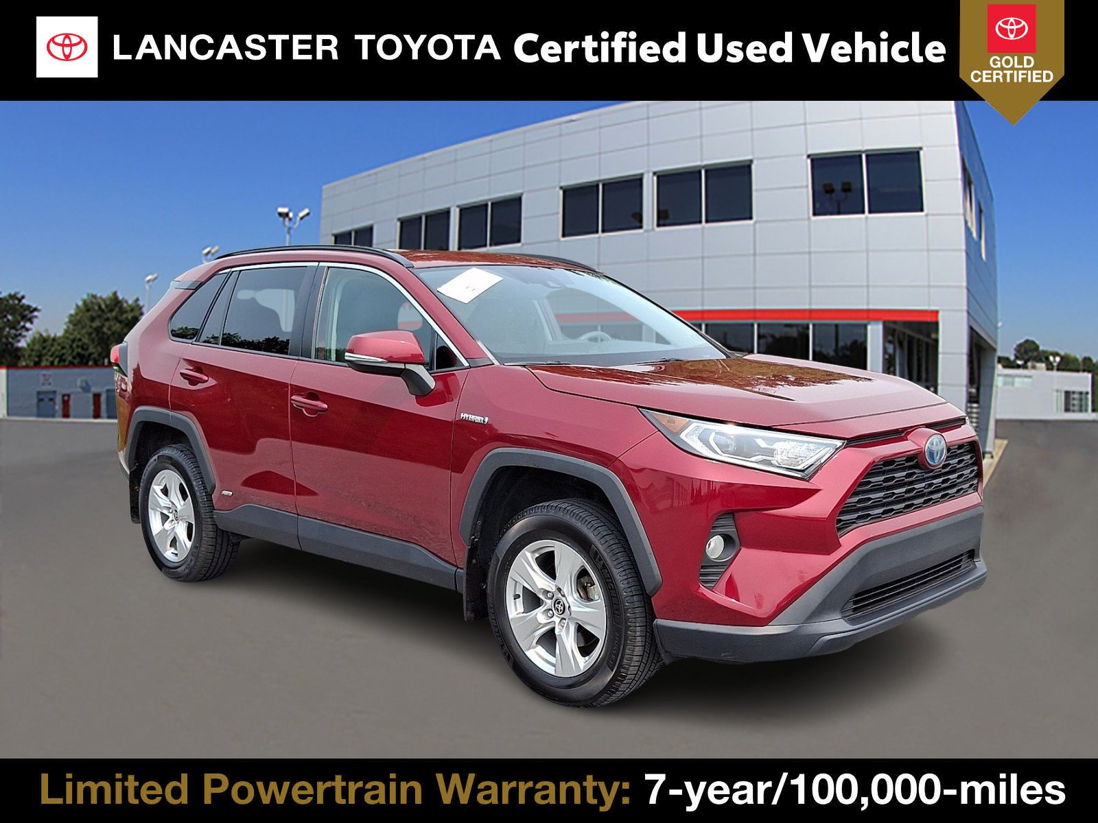 Used 2021 Ruby Flare Pearl Toyota Hybrid XLE image 1