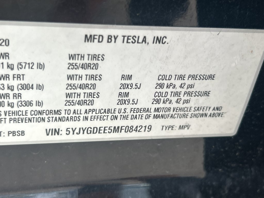 Used 2021 Solid Black Tesla Long Range image 3