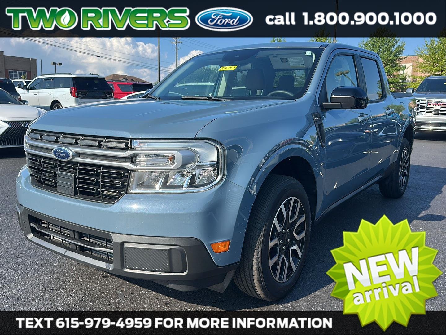 Used 2024 Azure Gray Metallic Ford LARIAT image 1