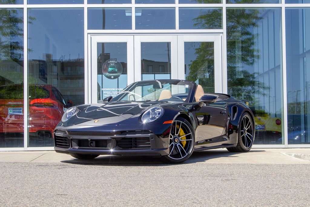 Used 2025 Jet Black Metallic Porsche Turbo S image 2
