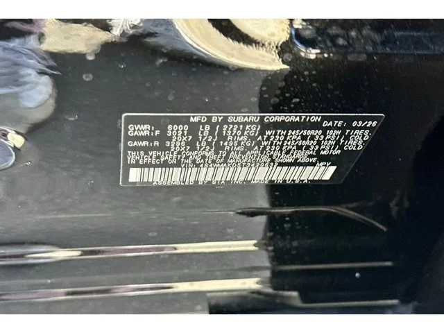 New 2026 CRYSTAL BLACK SILICA Subaru Touring 7-Passenger image 53