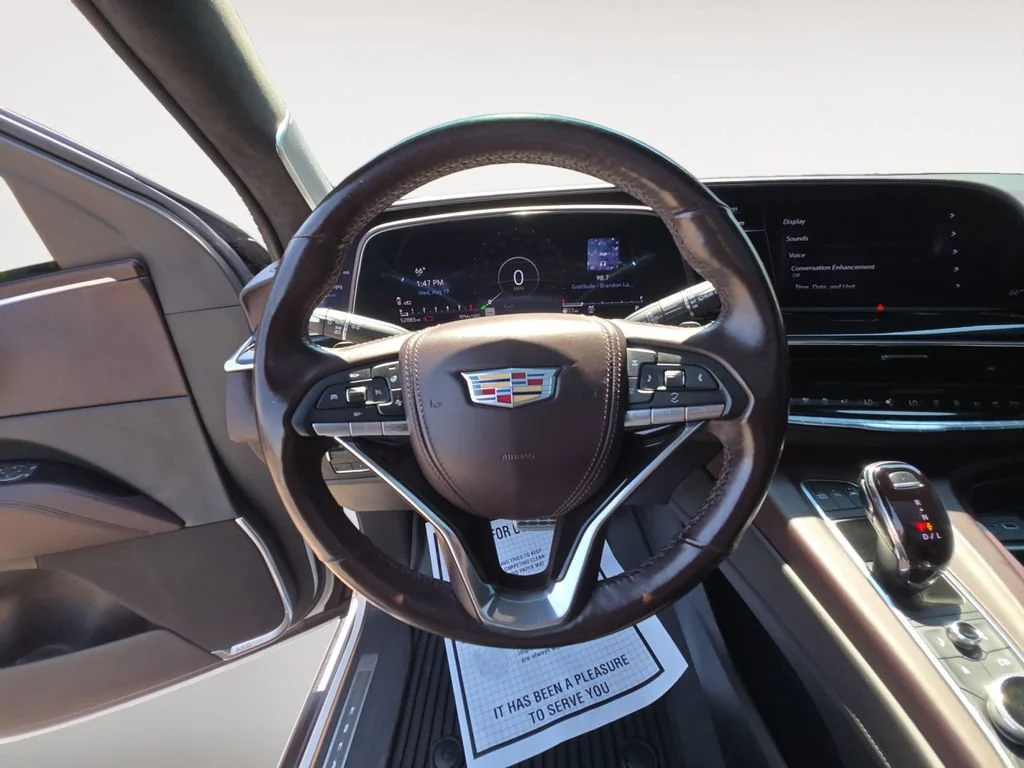 Used 2023 CRYSTAL WHITE TRICOAT Cadillac 4WD Sport Platinum image 19