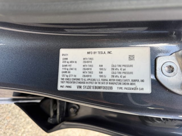 Used 2021 Midnight Silver Metallic Tesla Long Range image 25