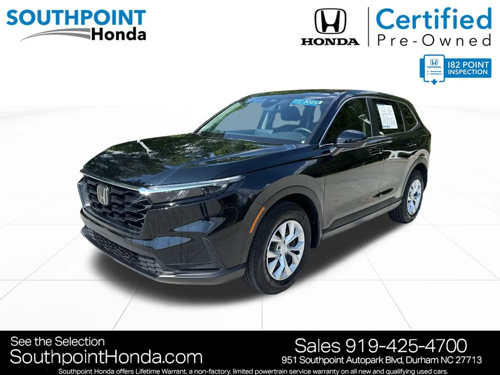 Certified Used 2025 Crystal Black Pearl Honda 1.5T AWD LX image 3
