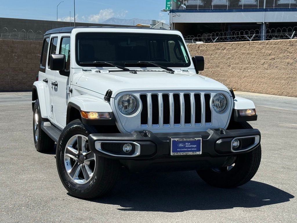 Certified Used 2022 Bright White Clearcoat Jeep Unlimited Sahara image 3