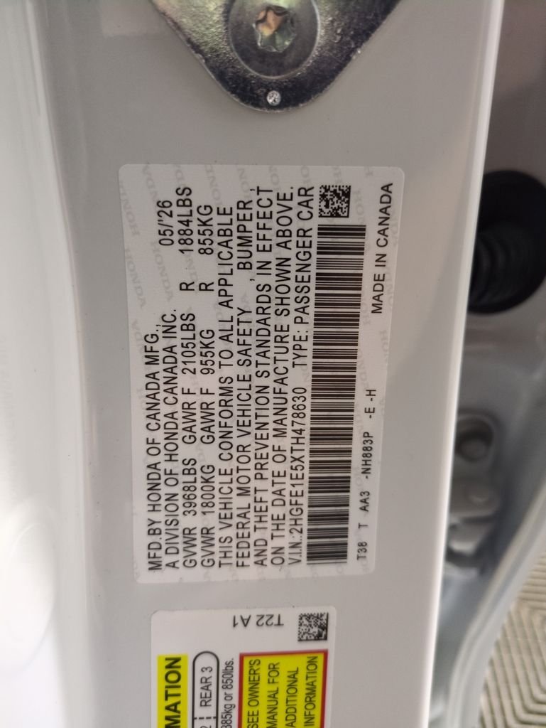 New 2026 Platinum White Pearl Honda  image 29