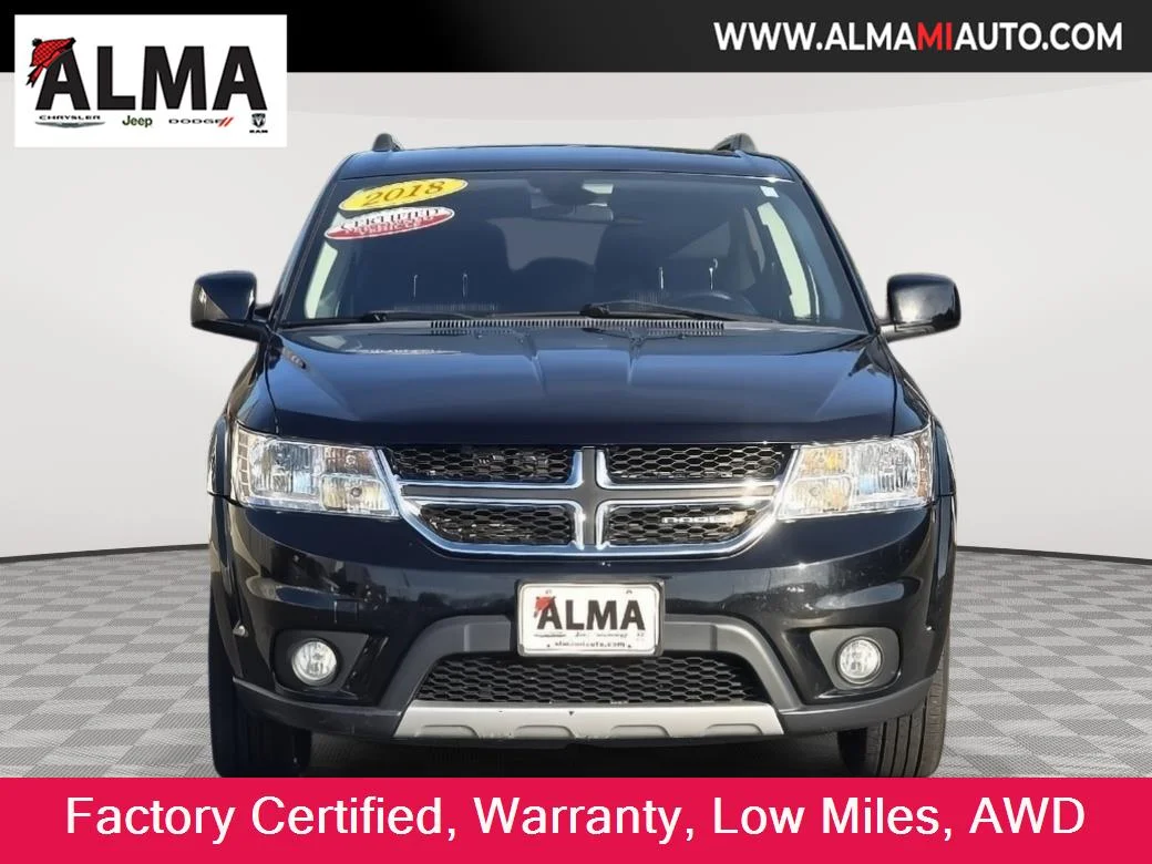 Certified 2018 Dodge Journey SXT with VIN 3C4PDDBG0JT450563 for sale in St. Louis, MI