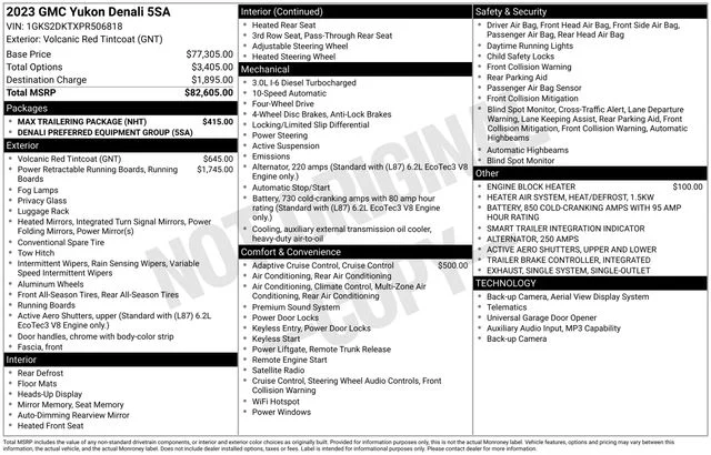 Used 2023 Red GMC Denali image 2
