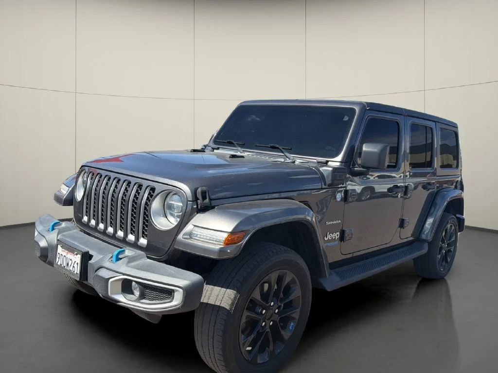 Used 2022 Gray Jeep Unlimited Sahara 4xe image 3