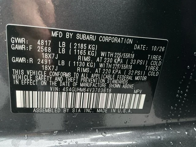 New 2027 MAGNETITE GRAY PEARL Subaru Limited image 10