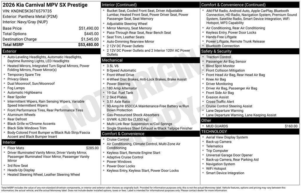 New 2026 Panthera Metal Kia SX Prestige image 33