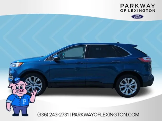 Used 2022 Blue Ford Titanium image 2