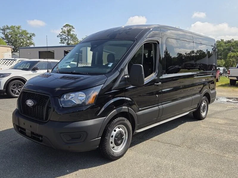 New 2026 Agate Black Metallic Ford Passenger Van XL image 3
