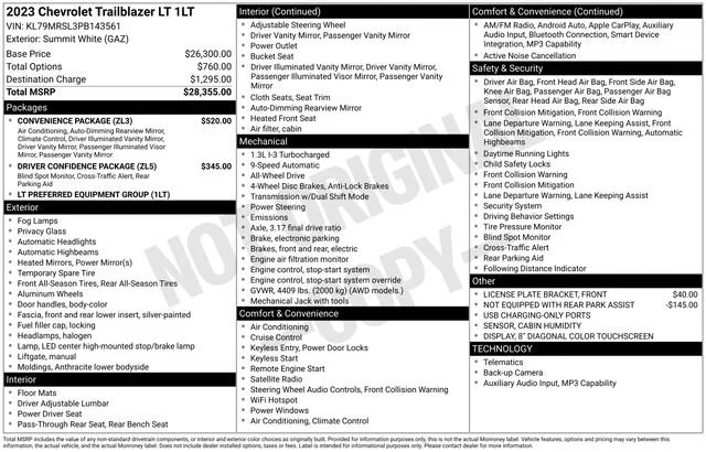 Used 2023 Summit White Chevrolet LT image 31