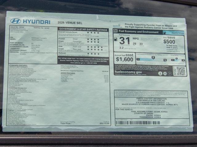 New 2026 Black Hyundai SEL image 22