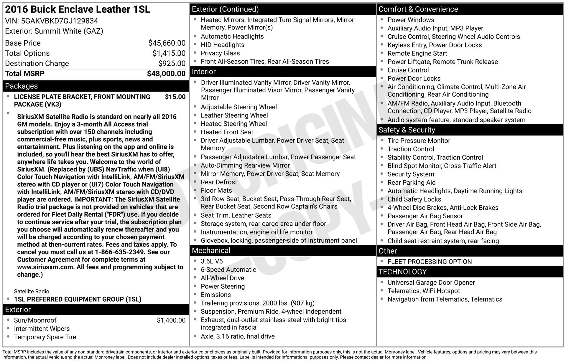 2016 BUICK ENCLAVE - Image 3