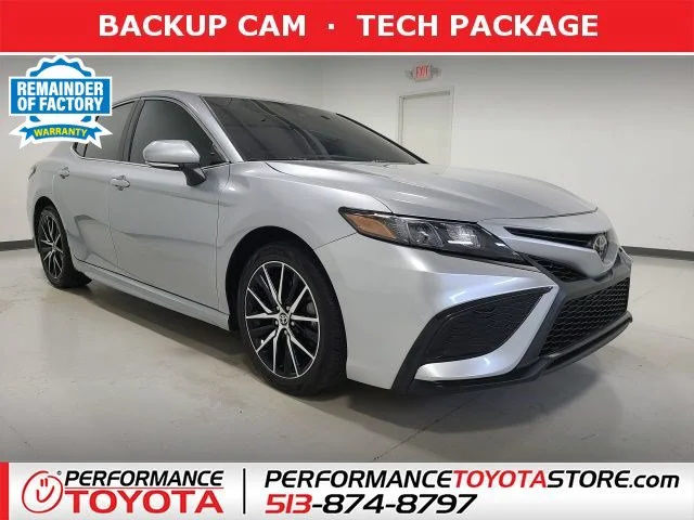 Used 2023 Celestial Silver Metallic Toyota SE image 1