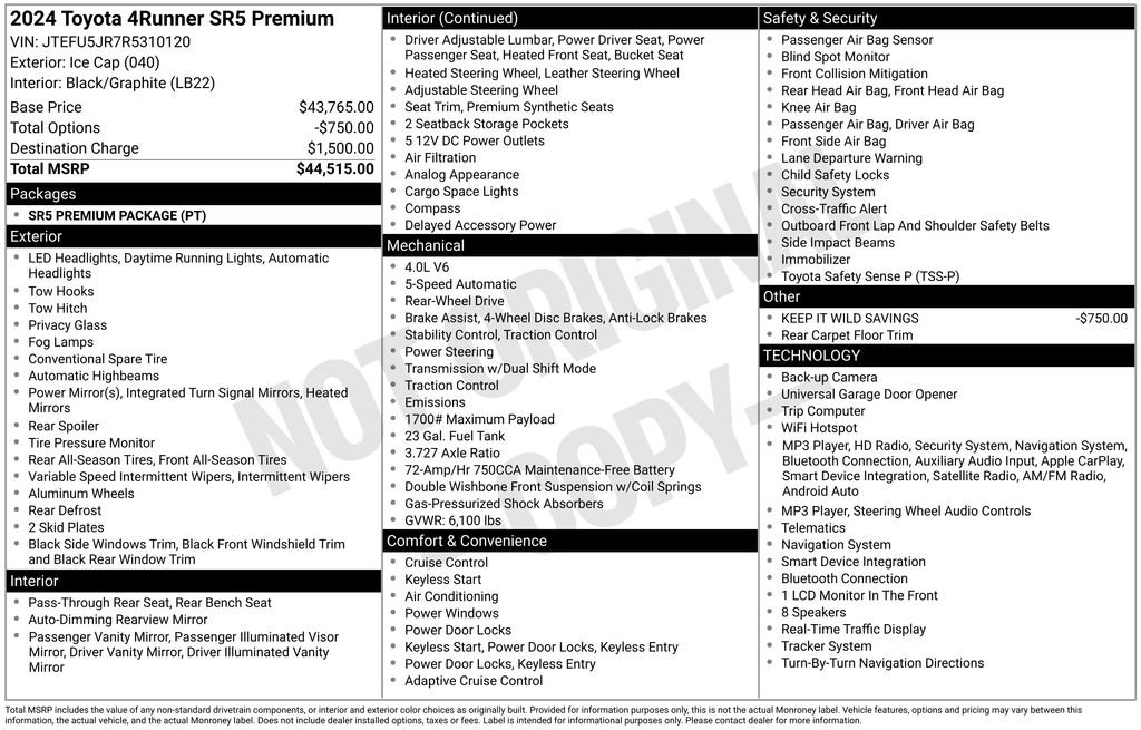 Used 2024 White Toyota SR5 Premium image 6