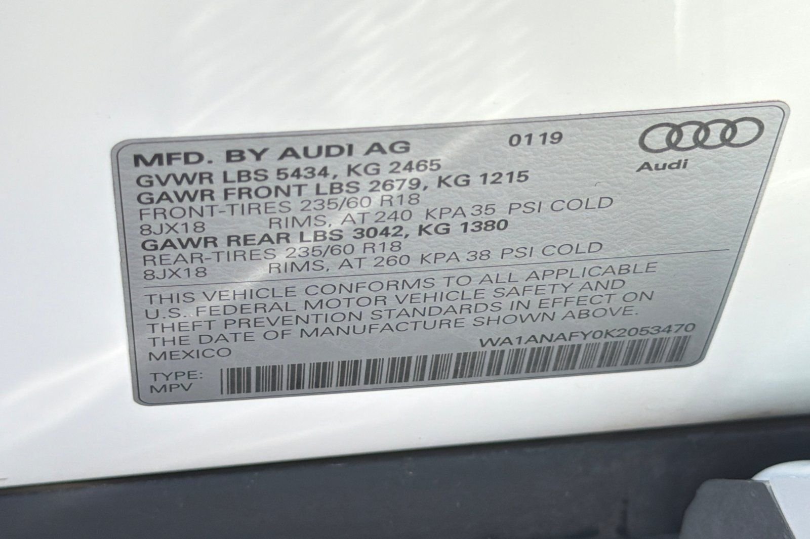 Used 2019 White Audi 2.0T Premium image 36