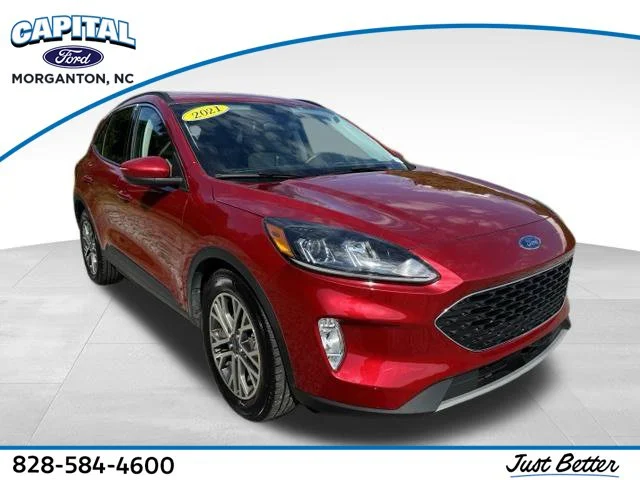 Used 2021 Red Ford SEL image 1