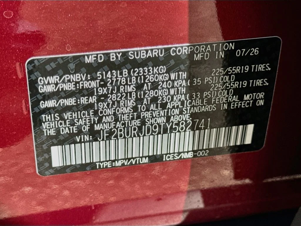 New 2026 Red Subaru Touring XT image 43