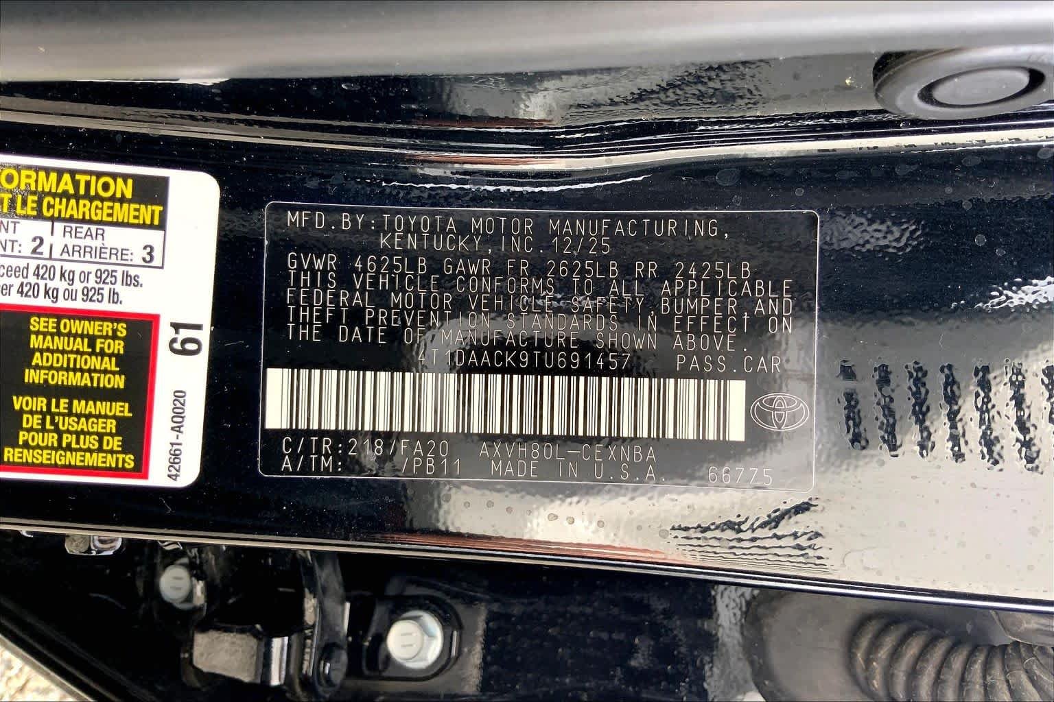 Used 2026 Midnight Black Metallic Toyota LE image 36