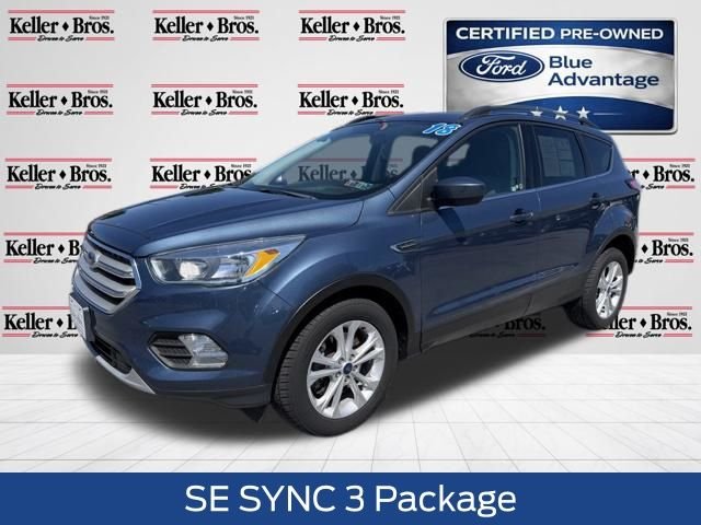 Certified Used 2018 Blue Metallic Ford SE image 3