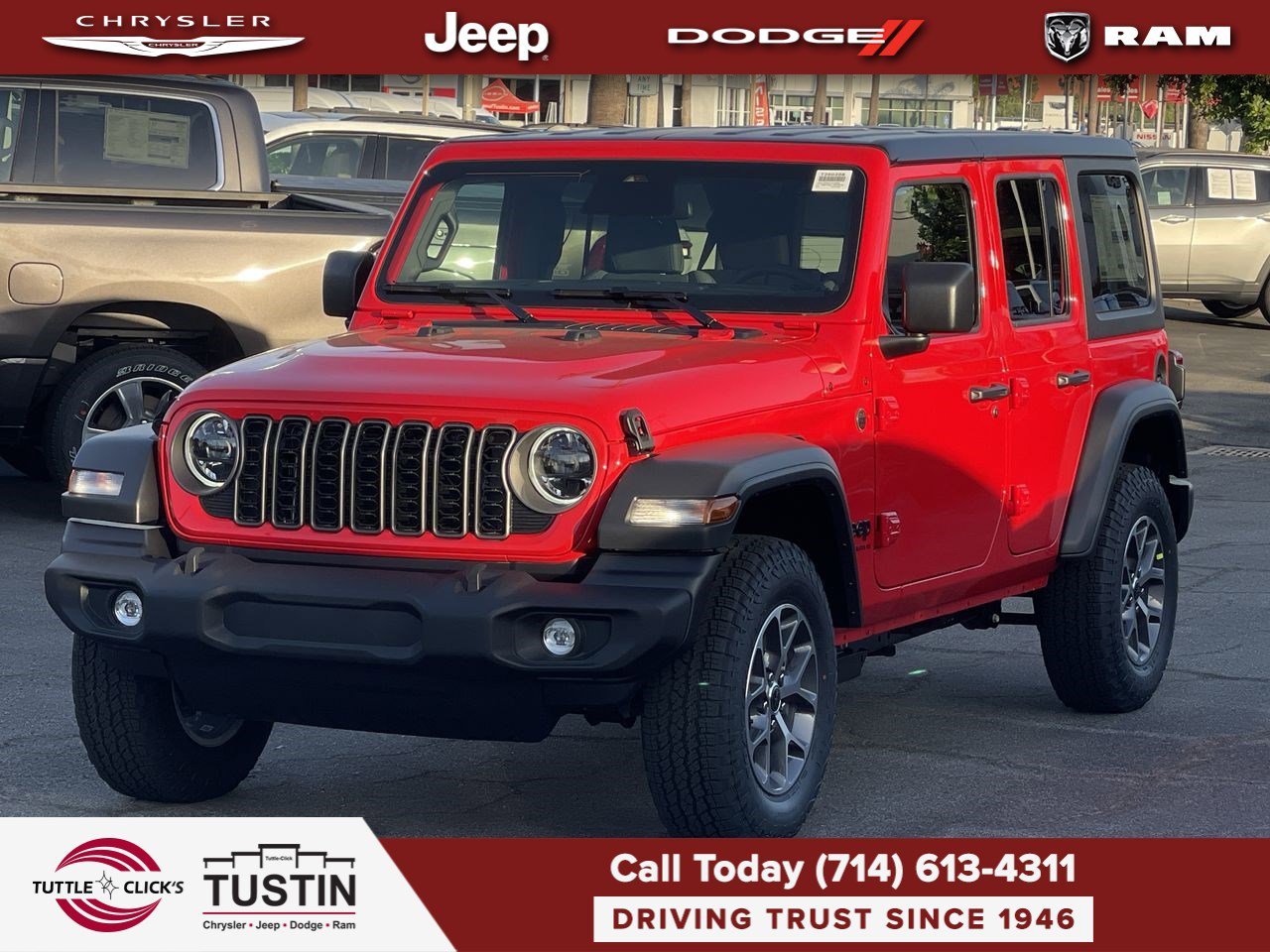 New 2026 Firecracker Red Clear-Coat Exterior Paint Jeep Sport S image 3