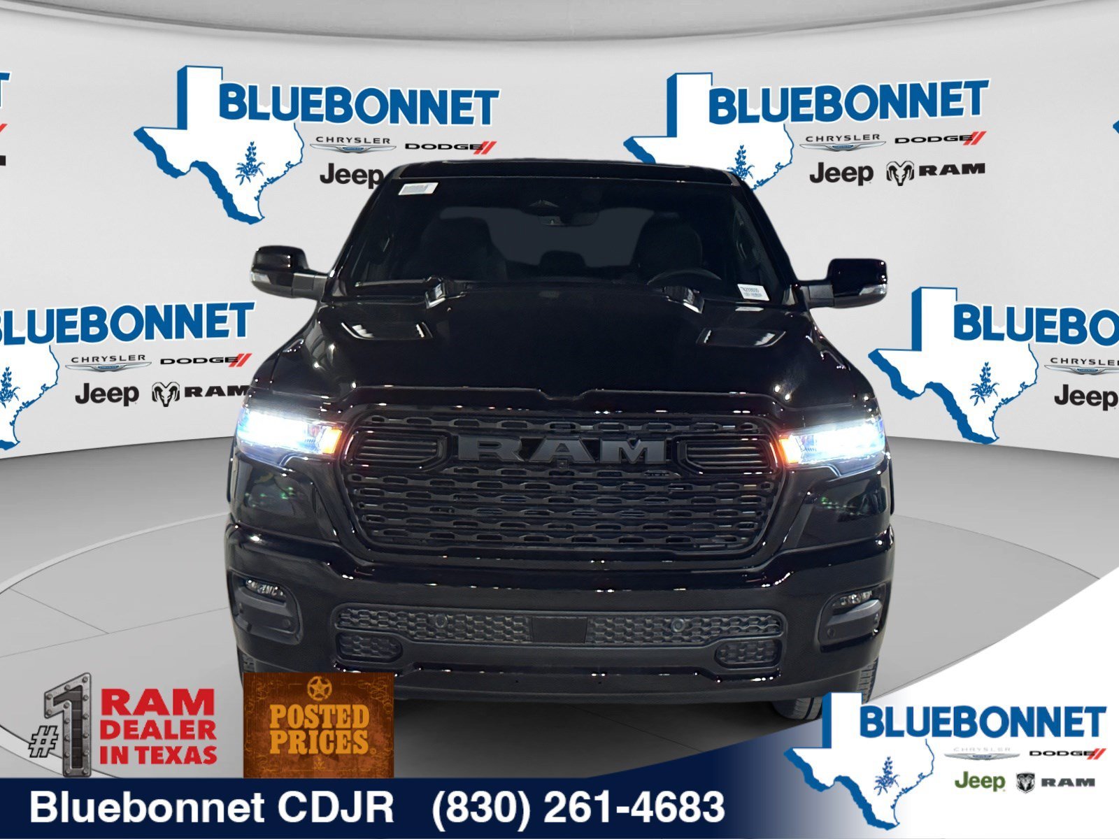 New 2026 Diamond Black Crystal Pearl-Coat Exterior Paint RAM Big Horn image 2