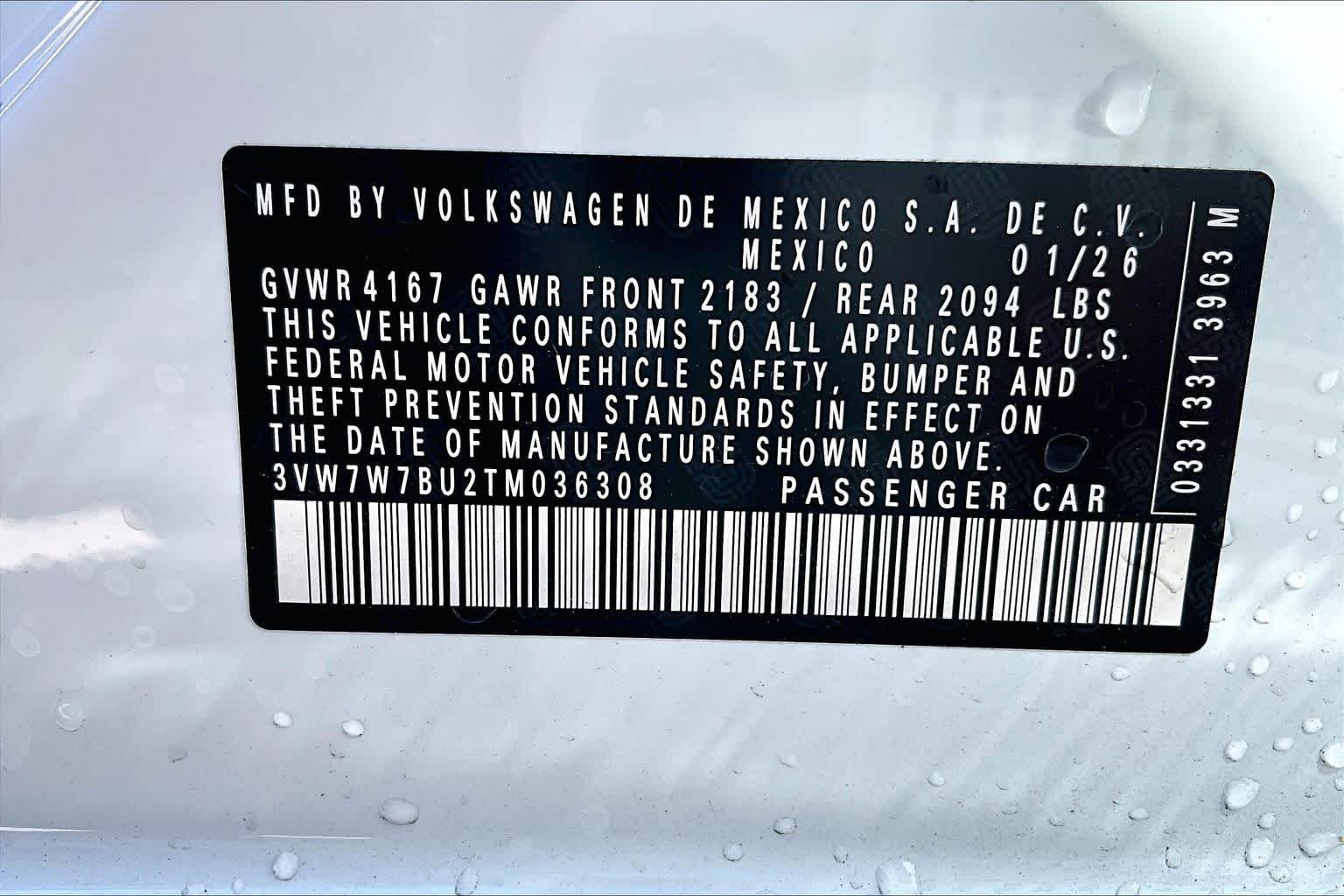 New 2026 Opal White Pearl Volkswagen 1.5T SE image 18