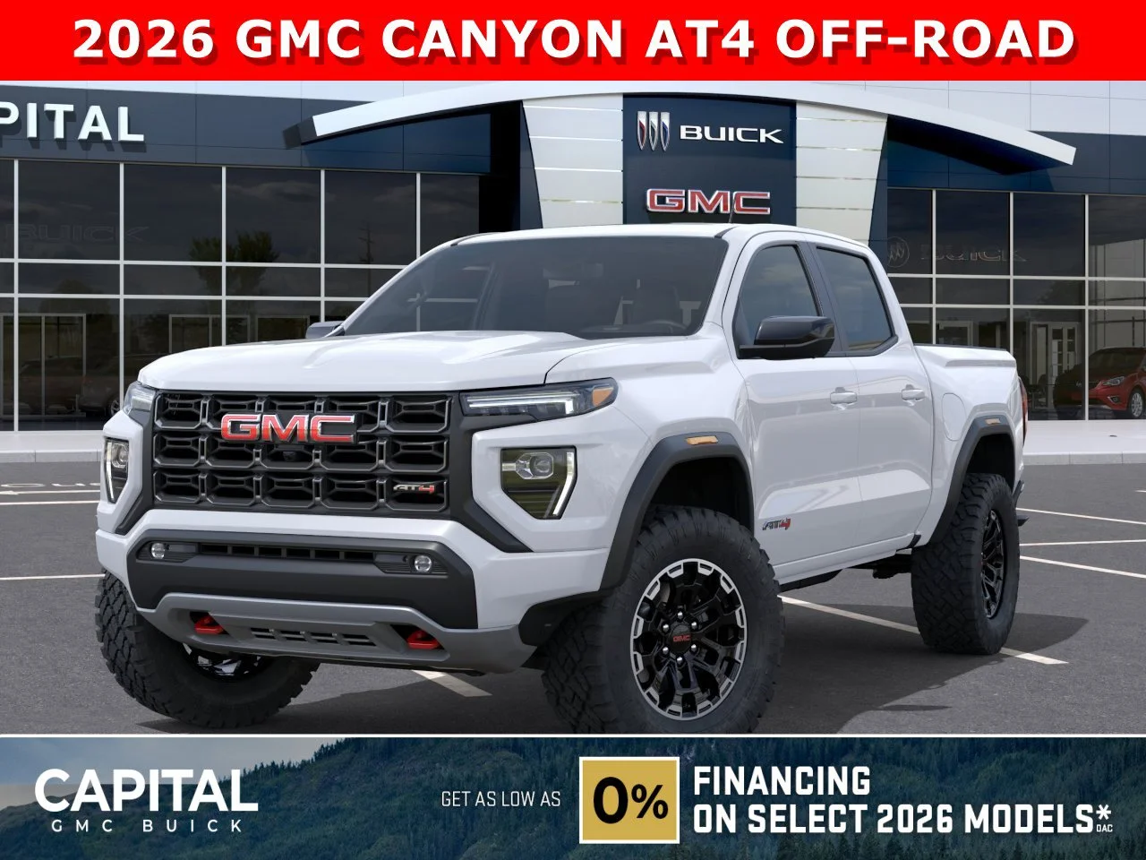 New 2026 Summit White GMC 4WD AT4 image 1