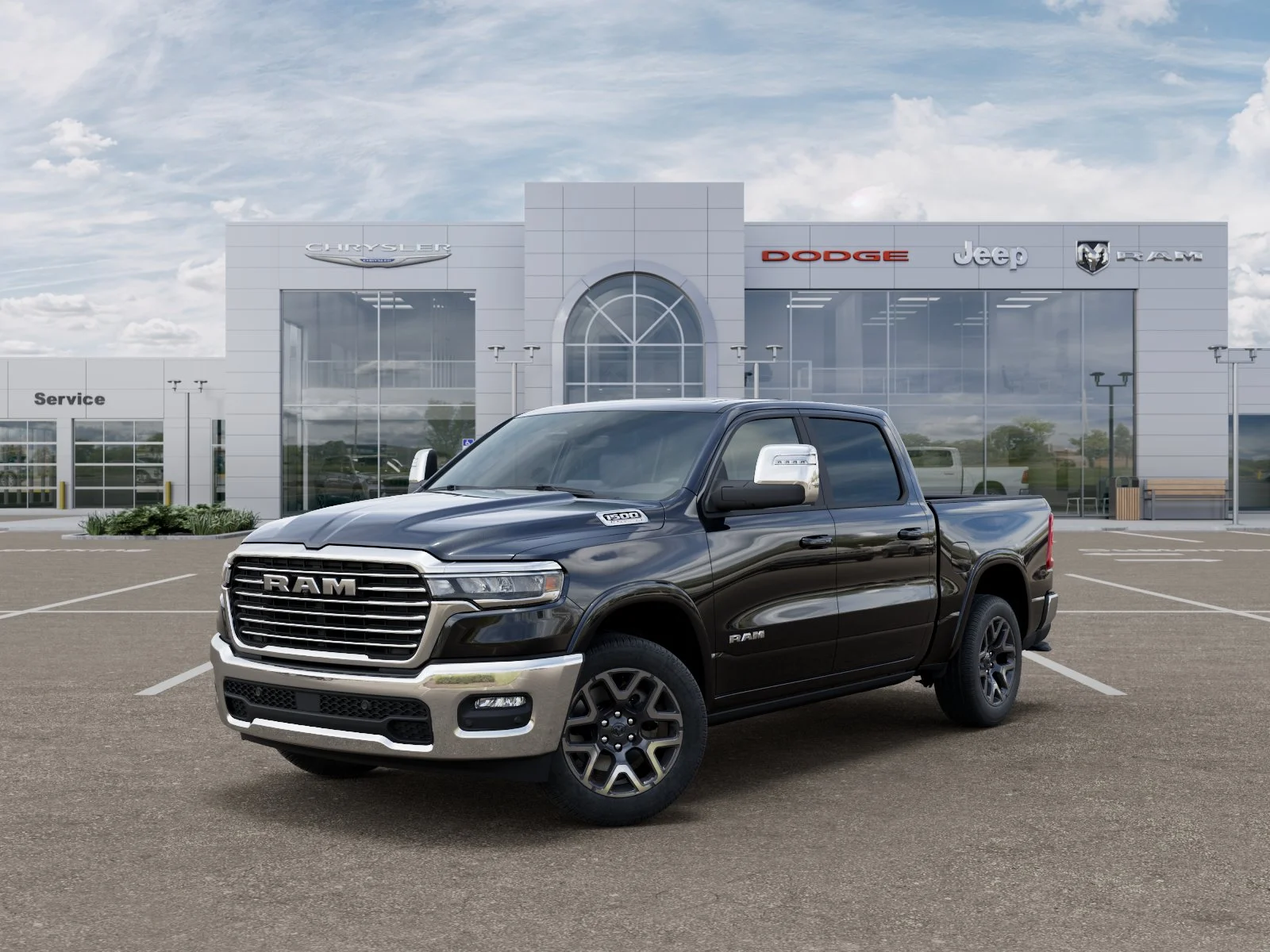 New 2026 Diamond Black Crystal Pearl-Coat Exterior Paint RAM Laramie image 28