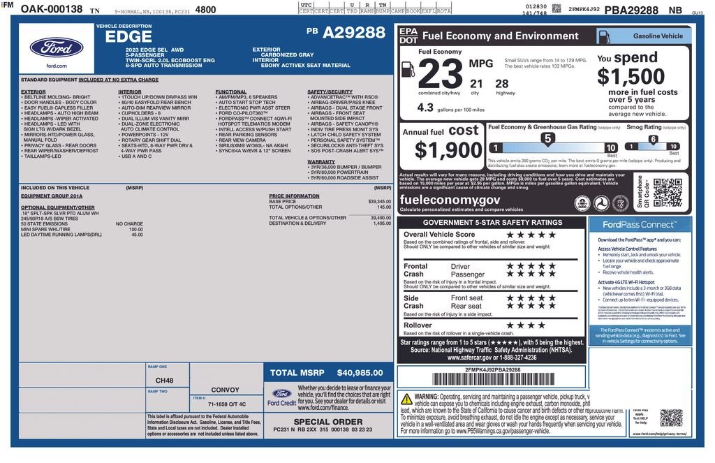 Used 2023 Gray Ford SEL image 31