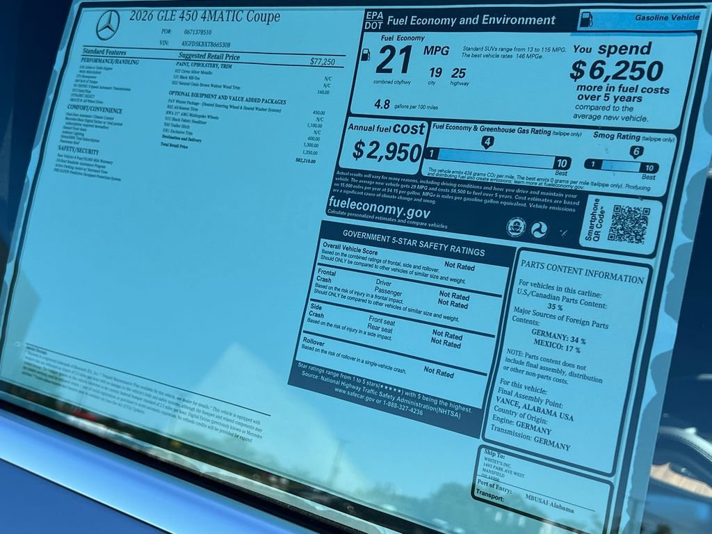 New 2026 Cirrus Silver Metallic Mercedes-Benz GLE 450 image 72