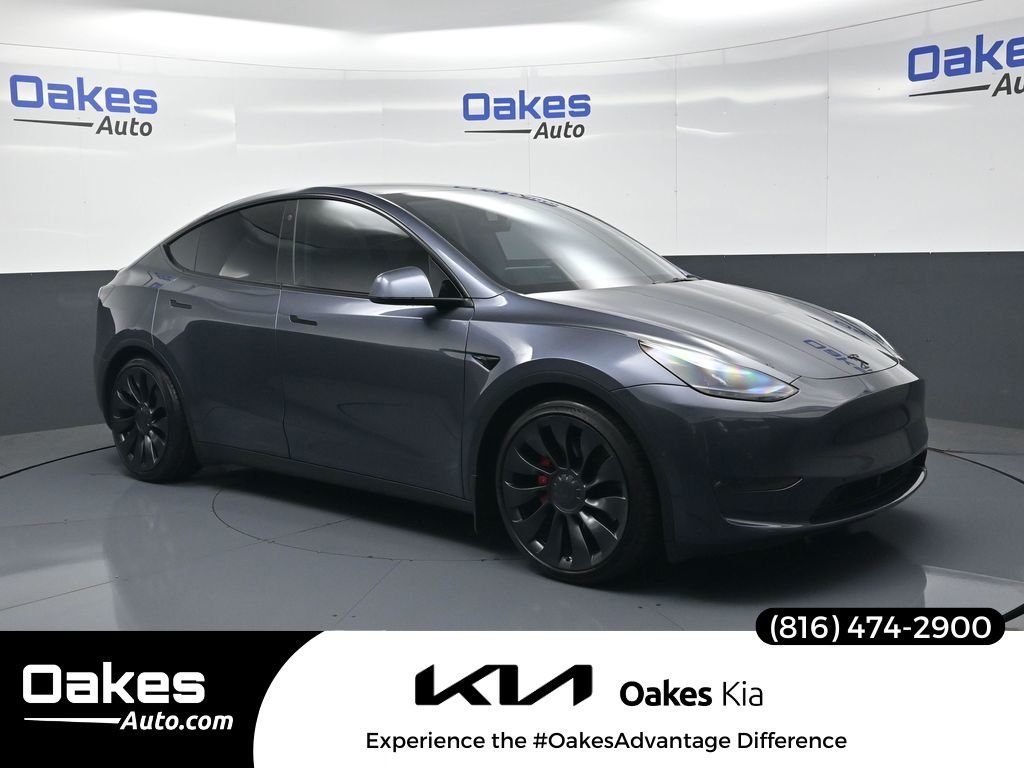 Used 2022 Midnight Silver Metallic Tesla Performance image 1