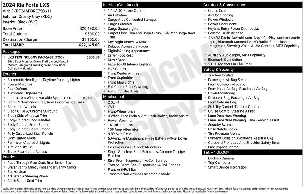Certified Used 2024 Gray Kia LXS image 12