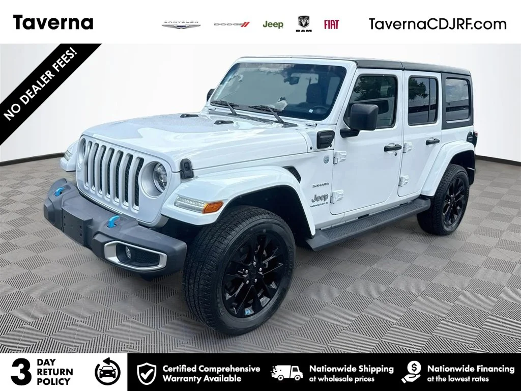 Used 2023 White Jeep Sahara 4xe image 1