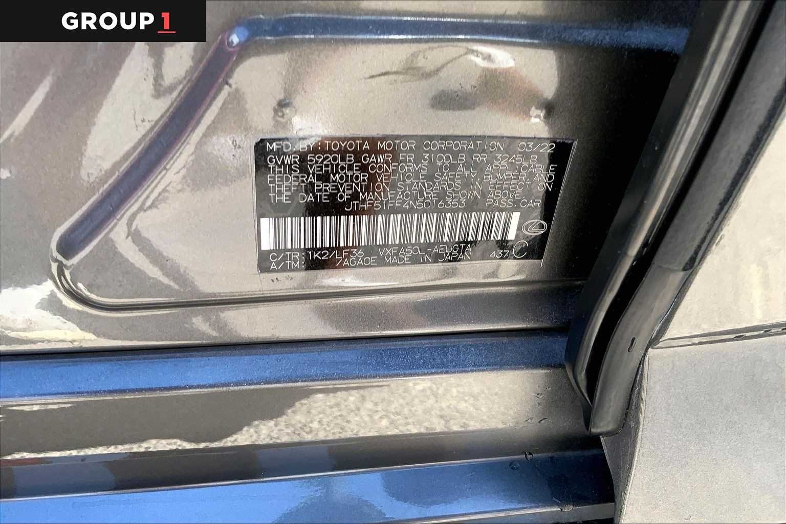 Used 2022 Manganese Luster Lexus F SPORT image 66