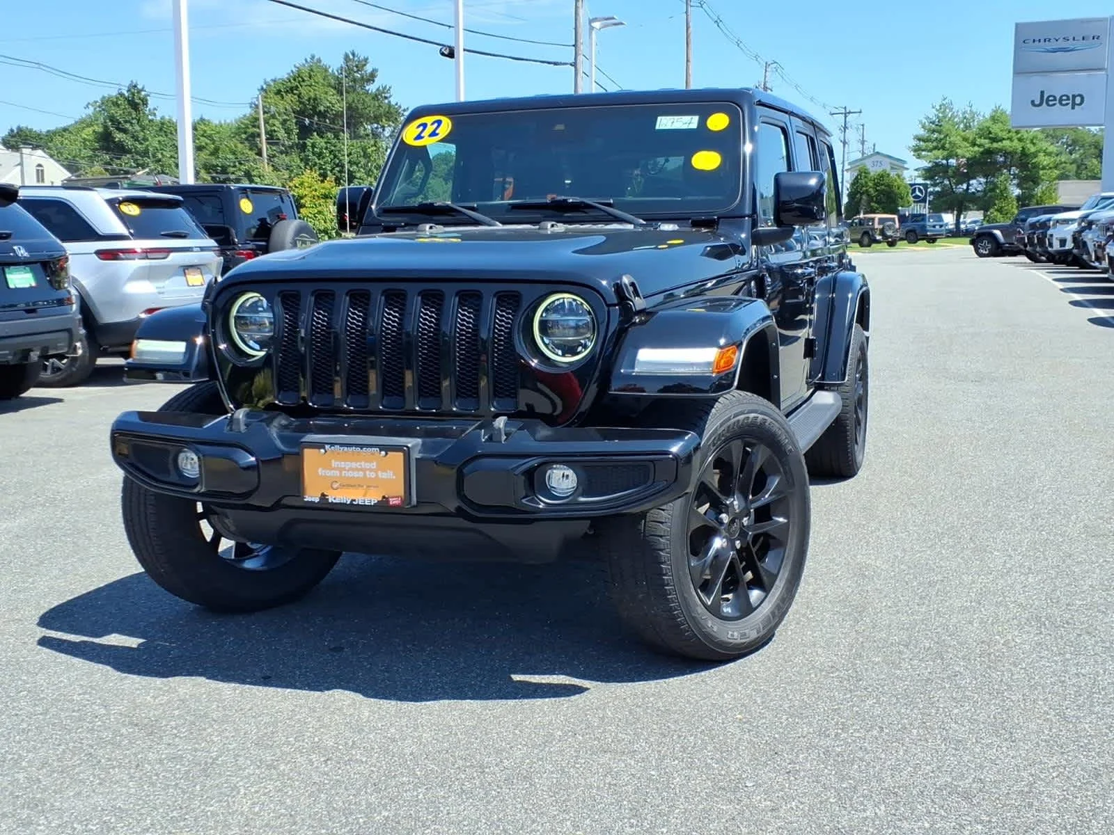 Certified Used 2022 Black Clearcoat Jeep Unlimited High Altitude image 2
